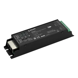 Фото #1 товара INTELLIGENT ARLIGHT Декодер SMART-DMX512-304-83-RDM-SUF Black (12-48V, 4x8A, RJ-45) (IARL, IP20 Металл, 5 лет)