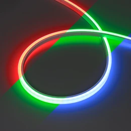 Фото #1 товара Светодиодная лента герметичная WAVE-TOP-PU-H120-10x10mm 24V RGB (10 W/m, IP68, 3m, wire x1) (Arlight, Вывод боковой, 3 года)