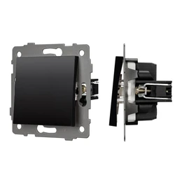 Фото #1 товара Механизм выключателя одноклавишный проходной SWT-MKP1-PL-BK-V (250V, 10A) (Arlight, -)