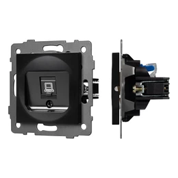 Фото #1 товара Механизм компьютерной розетки SCT-MPC1-PL-BK-V (RJ-45, CAT6) (Arlight, -)