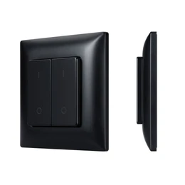 Фото #1 товара INTELLIGENT ARLIGHT Кнопочная панель SMART-RF-801-22-2G-DIM-SUF Black (3V, 2.4G) (IARL, IP20 Пластик, 5 лет)