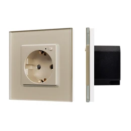 Фото #1 товара Розетка электрическая с Zigbee управлением SCT-OMALI-EUZB1-PL-GD (240V, 16A, Zigbee) (Arlight, -)