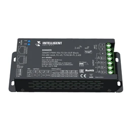 Фото #1 товара INTELLIGENT ARLIGHT Диммер SMART-PWM-104-73-SH-SUF Black (12-48V, 4x6A, RJ-45, TUYA Wi-Fi, 2.4G) (IARL, IP20 Металл, 5 лет)