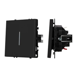 Фото #1 товара Механизм выключателя одноклавишный проходной LED SWT-NOBE-MKP1-SFPL-L-BK (230V, 10A) (Arlight, Черный оникс)