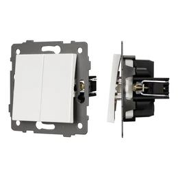 Фото #1 товара Механизм выключателя двухклавишный проходной SWT-MKP2-PL-WH-V (250V, 10A) (Arlight, -)