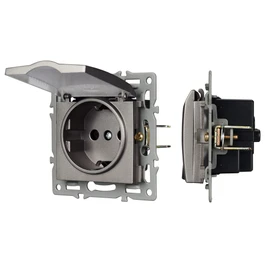 Фото #1 товара Механизм розетки влагозащищённый SCT-MCP-PL-GR (250V, 16A) (Arlight, -)