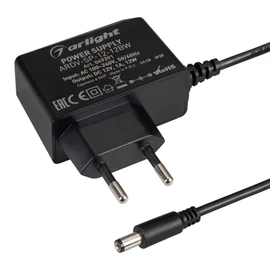 Фото #1 товара Блок питания ARDV-SP-12-12BW (12V, 1A, 12W) (Arlight, Адаптер, 5 лет)