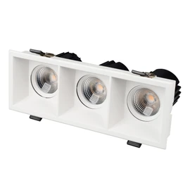 Фото #1 товара Светильник MS-FLOW-BUILT-S230x85-3x12W Warm3000 (WH, 55 deg, 230V) (Arlight, IP20 Металл, 5 лет)