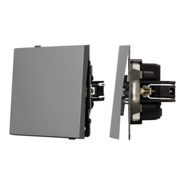 Фото #1 товара Механизм выключателя одноклавишный непроходной SWT-TENDO-MK01-PL-GR (230V, 10A) (Arlight, Графитовый)