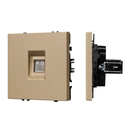 Фото #1 товара Механизм компьютерной розетки SCT-NOBE-MPC1-SFPL-GD (RJ-45, CAT6) (Arlight, Золотой песок)