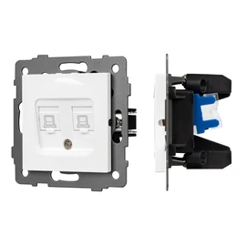 Фото #1 товара Механизм компьютерной розетки двойной SCT-MPC2-PL-WH-V (RJ-45, CAT6) (Arlight, -)