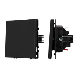 Фото #1 товара Механизм выключателя одноклавишный проходной SWT-NOBE-MKP1-SFPL-BK (230V, 10A) (Arlight, Черный оникс)