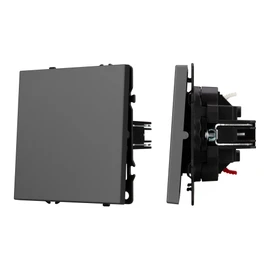 Фото #1 товара Механизм выключателя одноклавишный непроходной SWT-NOBE-MK01-SFPL-GR (230V, 10A) (Arlight, Серый базальт)