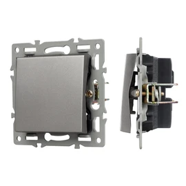 Фото #1 товара Механизм выключателя одноклавишный проходной SWT-MKP1-PL-GR (250V, 16A) (Arlight, -)