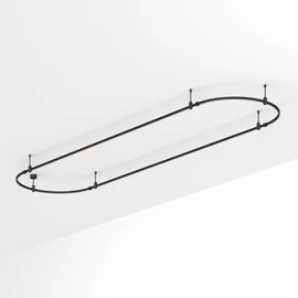 Фото #1 товара Основание ART-APRIORI-OVAL-ROD-200-4000x1000 (BK) (Arlight, IP20 Металл, 3 года)