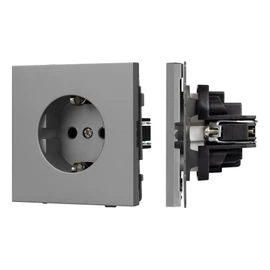 Фото #1 товара Механизм электрической розетки SCT-TENDO-MEU1-PL-GR (230V, 16A) (Arlight, Графитовый)