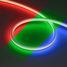 Фото #1 товара Светодиодная лента герметичная WAVE-TOP-A240-18x15mm 24V RGB (10 W/m, IP54, 5m, wire x1) (Arlight, Вывод прямой, 3 года)