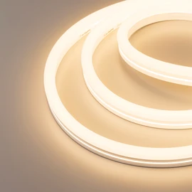 Фото #1 товара Светодиодная лента герметичная MOONLIGHT-SIDE-X336-12x24mm 230V Warm3000 (11 W/m, IP65, 50m, wire x1) (Arlight, Грибовидная форма)