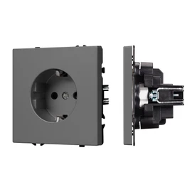 Фото #1 товара Механизм электрической розетки SCT-NOBE-MEU1-SFPL-GR (230V, 16A) (Arlight, Серый базальт)