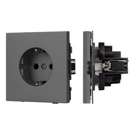Фото #1 товара Механизм электрической розетки SCT-TENDO-MEU1-SFPL-GR (230V, 16A) (Arlight, Матовый графитовый)