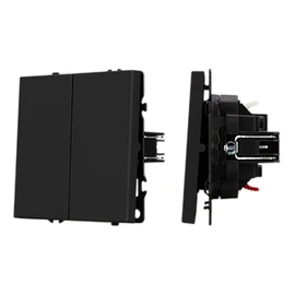 Фото #1 товара Механизм звонкового выключателя двухклавишный SWT-NOBE-MKR2-SFPL-BK (230V, 10A) (Arlight, Черный оникс)