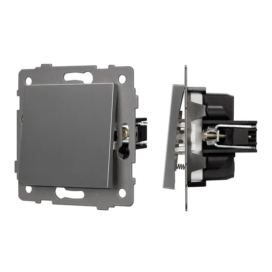 Фото #1 товара Механизм выключателя одноклавишный самовозвратный SWT-MKR1-PL-GR-V (250V, 10A) (Arlight, -)