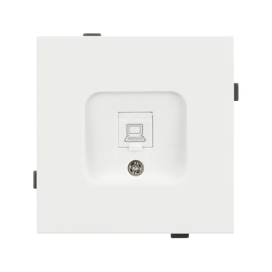 Фото #3 товара Механизм компьютерной розетки SCT-TENDO-MPC1-SFPL-WH (RJ-45, CAT6) (Arlight, Матовый белый)