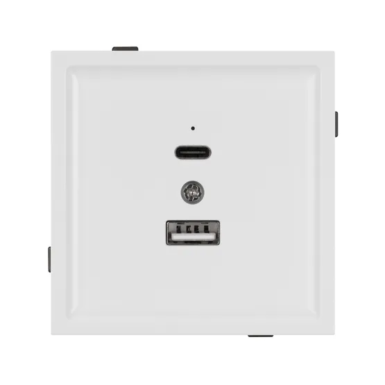 Фото #2 товара Механизм USB розетки SCT-TENDO-MUAC-PL-WH (5V, 3A, QC3) (Arlight, Белый)