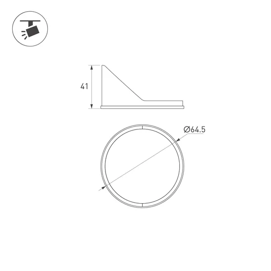 Фото #4 товара Насадка антибликовая LGD-ARTIFACT-HALF-SNOOT-R65 (WH) (Arlight, Металл)