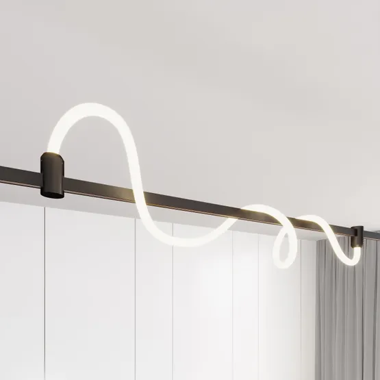 Фото #2 товара Светильник ART-APRIORI-TUBE-ELASTIC-R38-L5000-60W Warm3000 (BK, 360 deg, 48V) (Arlight, IP20 Металл, (Arlight, IP20 Металл, 3 года)