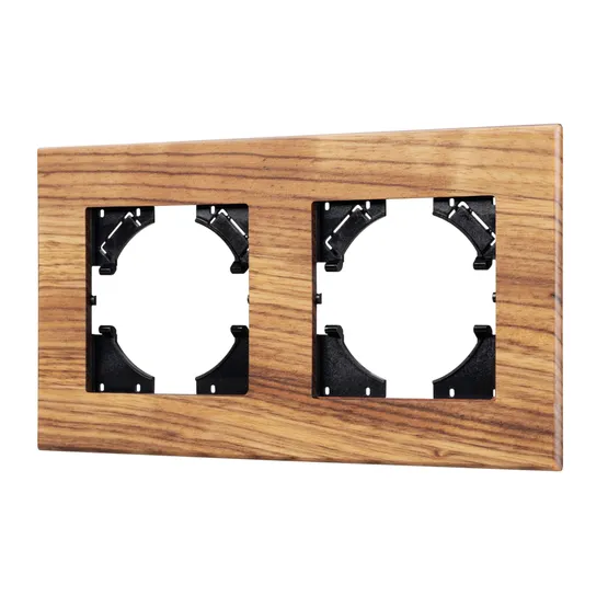 Фото #1 товара Рамка из натурального дерева FRM-XSILO-WD-2-SNL (Arlight, -)