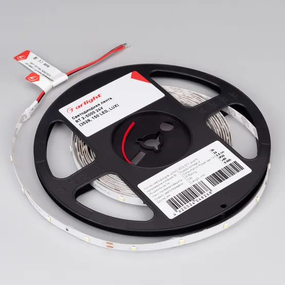 Фото #2 товара Светодиодная лента RT-A30-8mm 24V Cool 8K (2.9 W/m, IP20, 2835, 5m) (Arlight, 2.9 Вт/м, IP20)