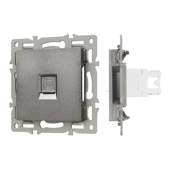 Фото #1 товара Механизм компьютерной розетки SCT-MPC1-PL-GR (RJ-45, CAT6) (Arlight, -)