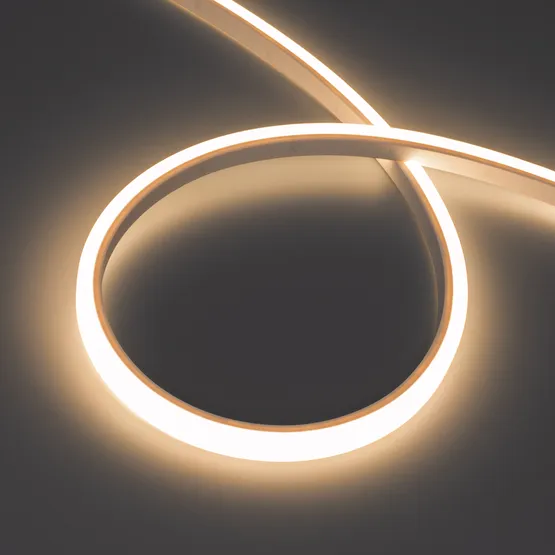 Фото #1 товара Светодиодная лента герметичная WAVE-TOP-PU-A144-10x10mm 24V Warm3500 (5 W/m, IP68, 5m, wire x2) (Arlight, Вывод боковой, 3 года)