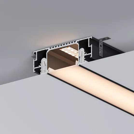 Фото #7 товара Профиль STRETCH-41-CEIL-CENTER-2000 BLACK (Arlight, Алюминий)