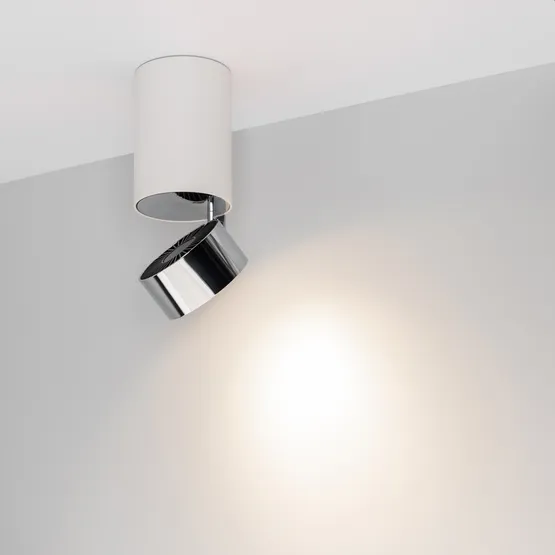 Фото #2 товара Светильник SP-PLURIO-SURFACE-LONG-R77-9W Day4000 (WH-CHR, 36 deg, 230V) (Arlight, IP20 Металл, 3 года)