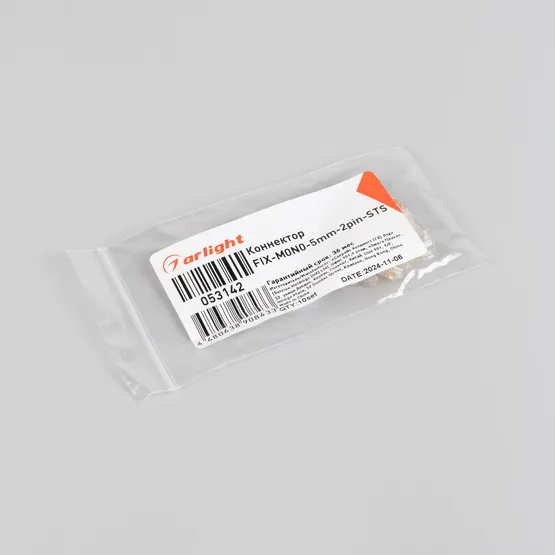 Фото #3 товара Коннектор FIX-MONO-5mm-2pin-STS  (Arlight, Прозрачный)