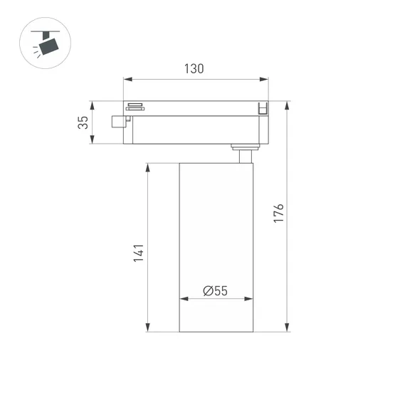 Фото #7 товара Светильник LGD-GERA-2TR-R55-10W Warm3000 (WH, 24 deg, 230V) (Arlight, IP20 Металл, 5 лет)