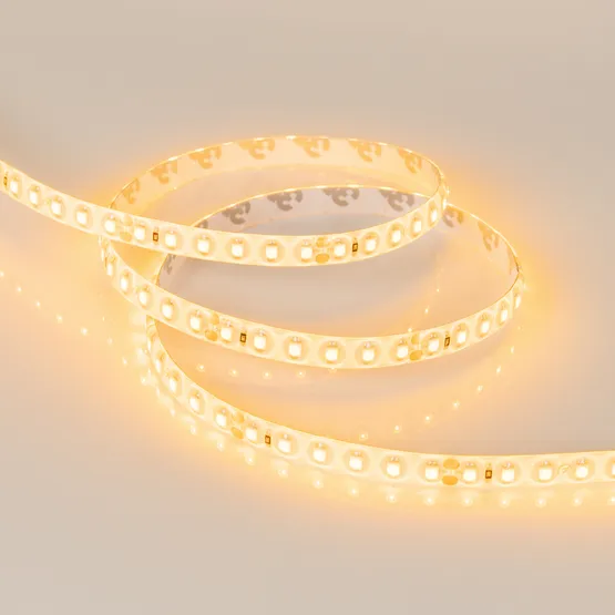 Фото #4 товара Светодиодная лента RTW 2-5000SE 24V Yellow 2x (3528, 600 LED, LUX) (Arlight, 9.6 Вт/м, IP65)