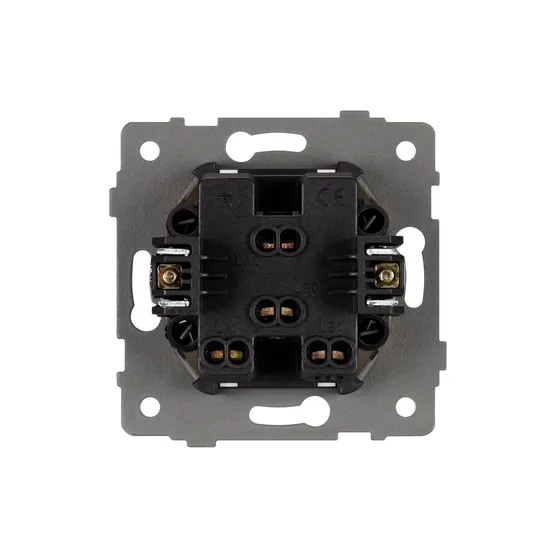 Фото #3 товара Механизм выключателя двухклавишный непроходной SWT-MK02-PL-GR-V (250V, 10A) (Arlight, -)