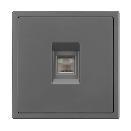 Фото #4 товара Механизм компьютерной розетки SCT-NOBE-MPC1-SFPL-GR (RJ-45, CAT6) (Arlight, Серый базальт)