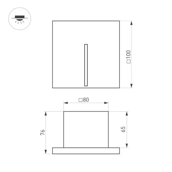 Фото #4 товара Светильник LT-TIE-S100-3W Warm3000 (RD, 25x45 deg, 230V) (Arlight, IP65 Бетон, 3 года)