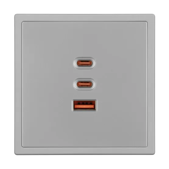 Фото #3 товара ARL NOBE USB Розетка тип А+С+С софт-тач никель SCT-MUACC-SFPL-FC-IS (65W, QC3) (Arlight, -)