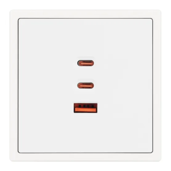 Фото #4 товара ARL NOBE USB Розетка тип А+С+С софт-тач белый кварц SCT-MUACC-SFPL-FC-WH (65W, QC3) (Arlight, -)