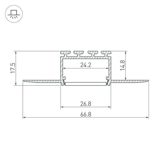 Фото #3 товара Профиль PLS-F-HIDE-3000 (Arlight, Алюминий)