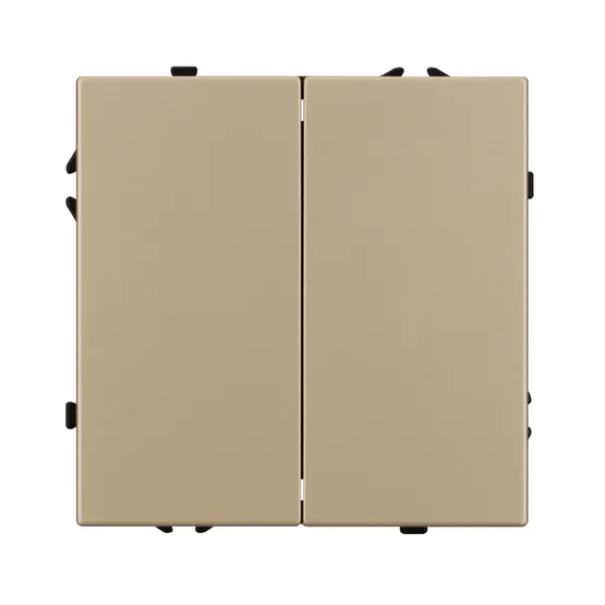 Фото #2 товара Механизм выключателя двухклавишный непроходной SWT-NOBE-MK02-SFPL-GD (230V, 10A) (Arlight, Золотой песок)