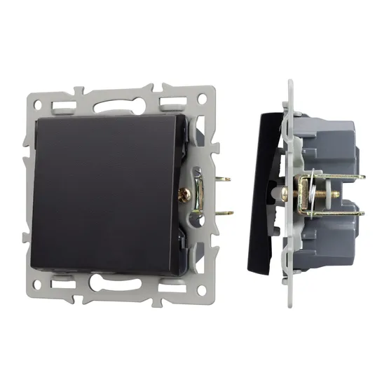 Фото #1 товара Механизм выключателя одноклавишный перекрёстный SWT-MKX1-PL-BK (250V, 16A) (Arlight, -)