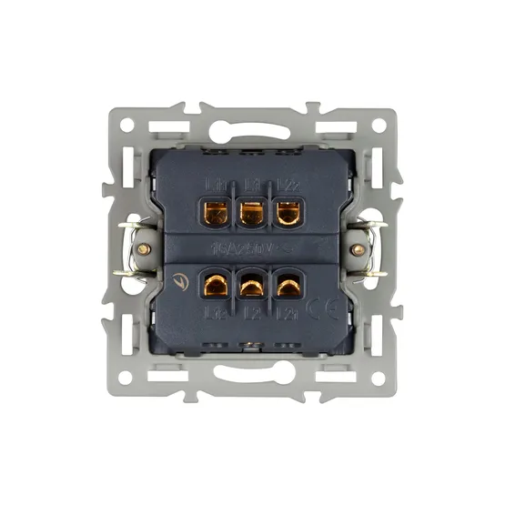 Фото #3 товара Механизм выключателя одноклавишный перекрёстный SWT-MKX1-PL-GR (250V, 16A) (Arlight, -)