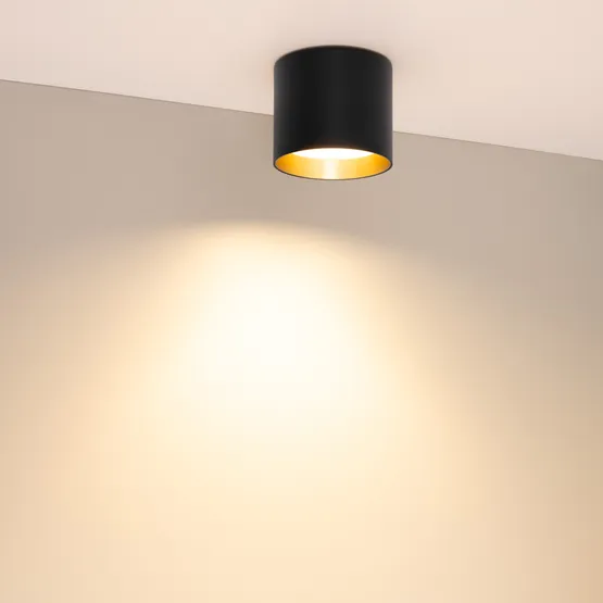 Фото #3 товара Светильник SP-BISCOTTO-R90-8W Warm3300-MIX (BK-GD, 80 deg, 230V) (Arlight, IP54 Металл, 5 лет)