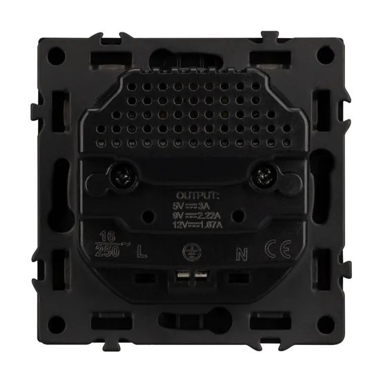 Фото #3 товара Механизм розетки с USB зарядкой SCT-NOBE-MUAC-SFPL-GR (230V, 16A) (Arlight, Серый базальт)